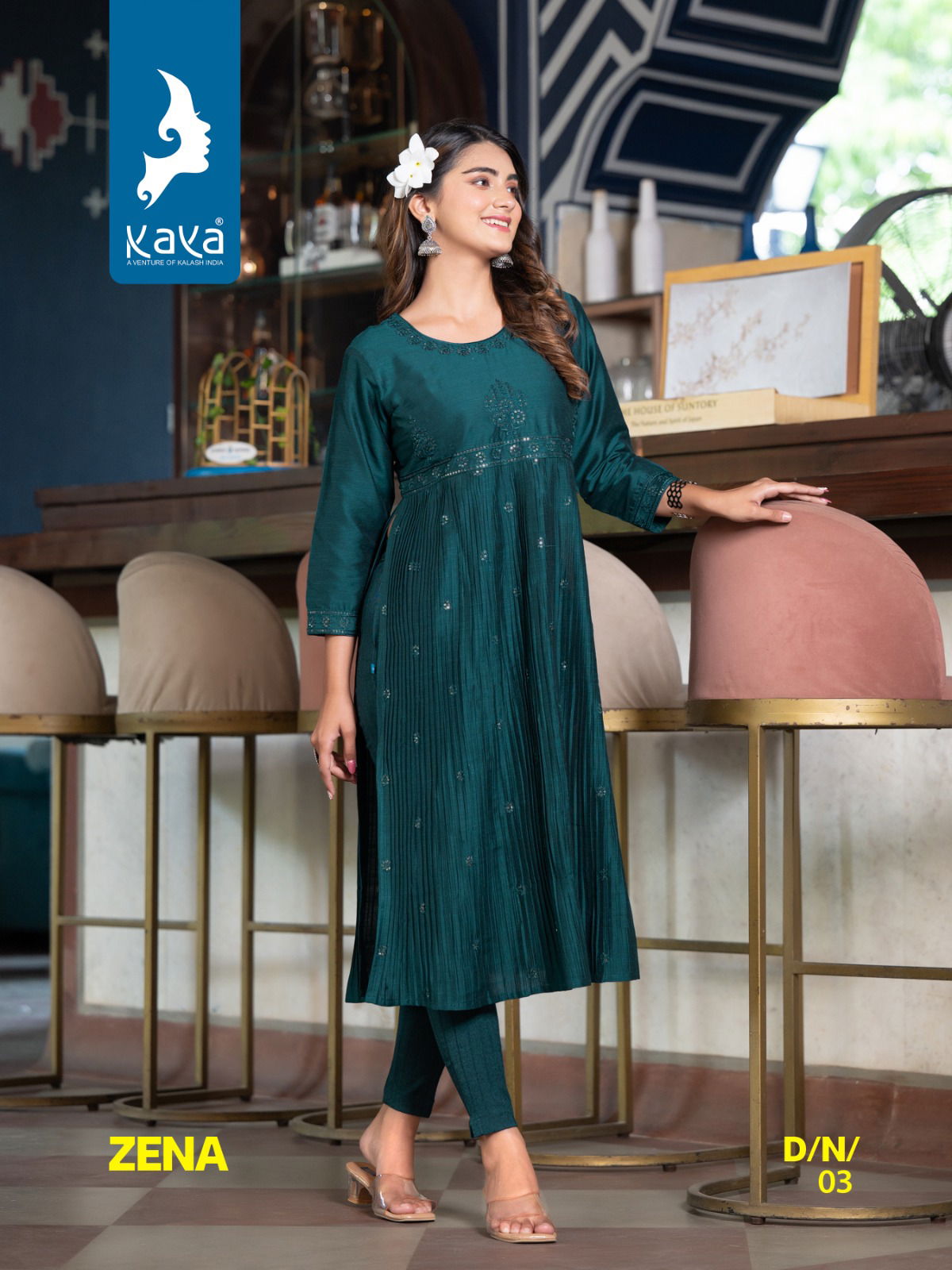 Kaya Zeena Silk Naira Cut Designer Kurtis Catalog
